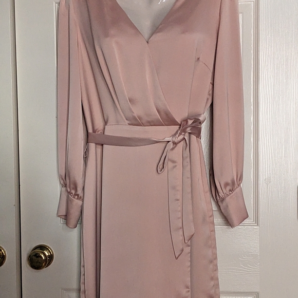 Adelyn Rae pink mauve long sleeve dress - Picture 2 of 9
